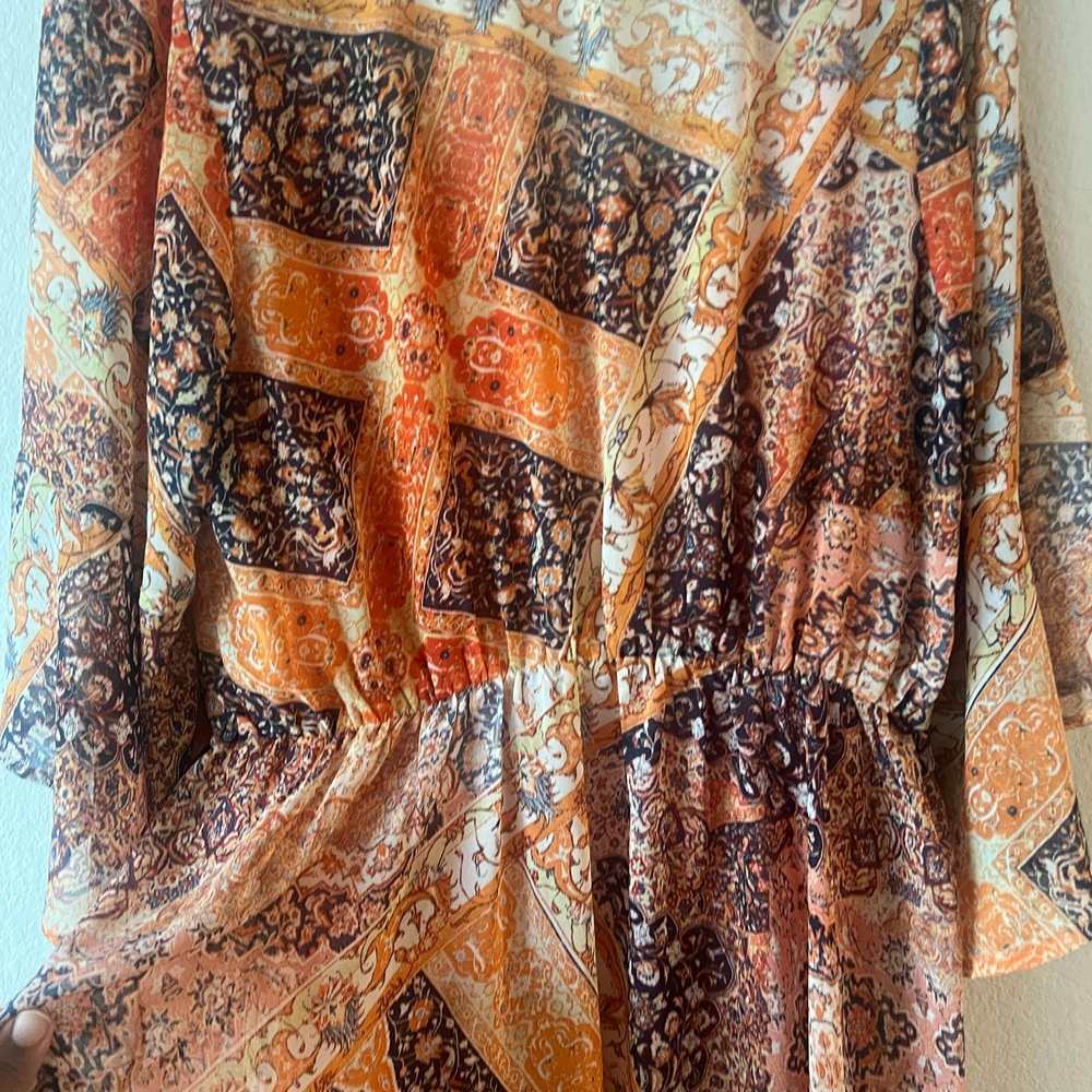 Avenue Vibrant Patchwork Maxi Dress - Picture 8 of 8